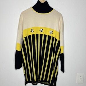 Mondi NWT new wool XL (42) turtleneck vintage sweater side slits for great fit